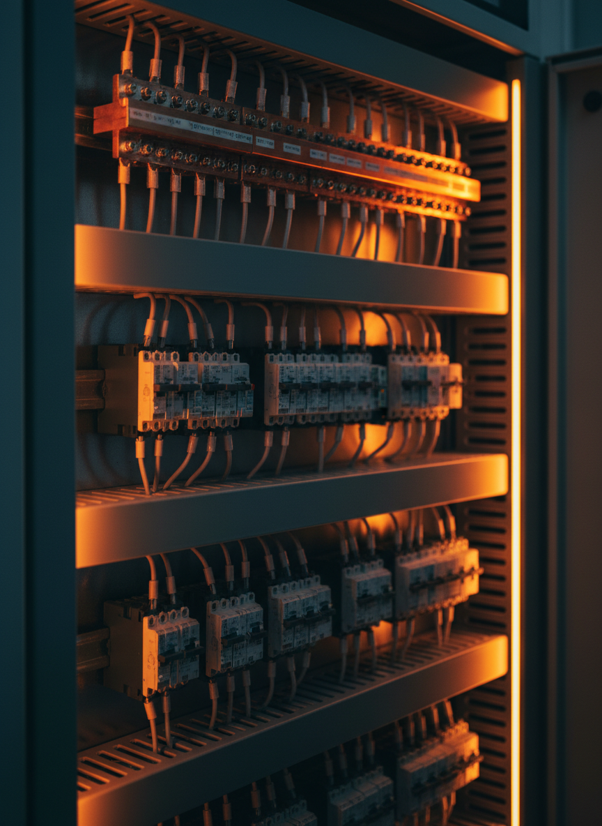 Moderner Schaltschrank der FWM Elektrotechnik